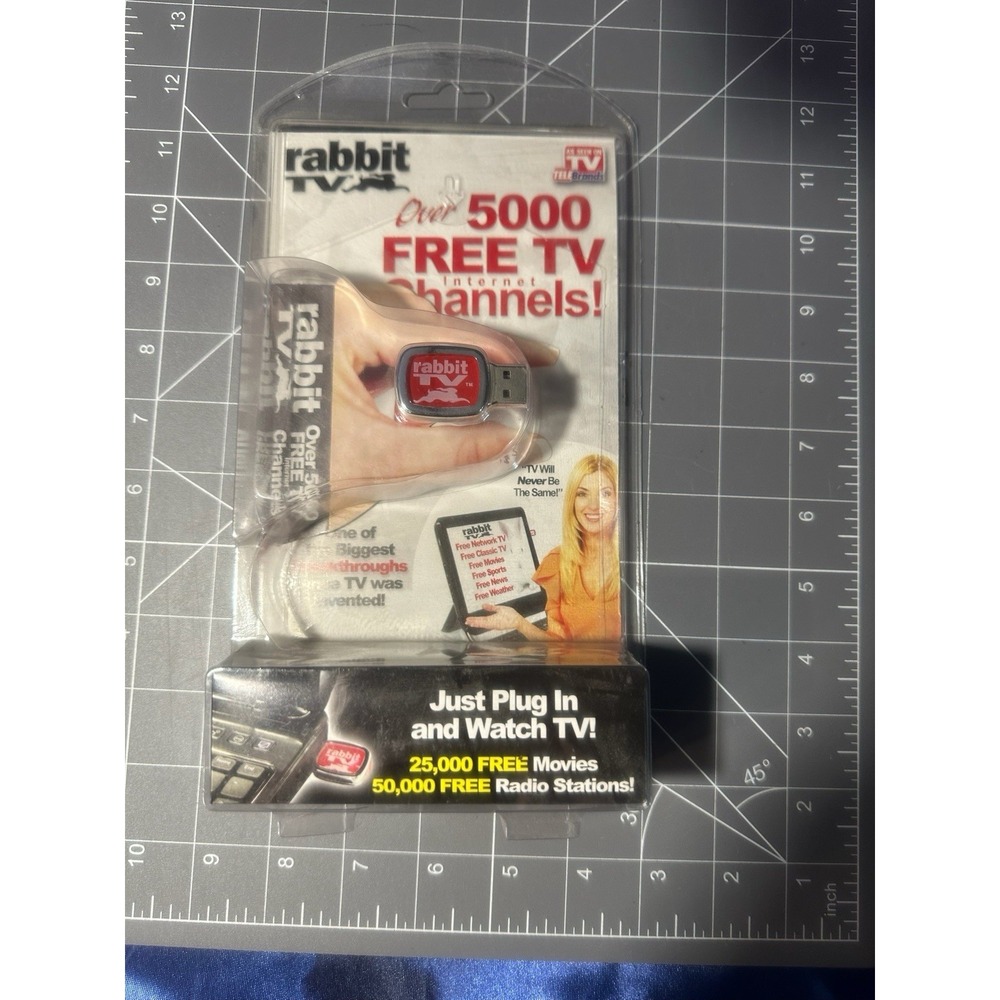 Rabbit TV by As Seen On TV Over 5000 Free Internet TV channels -USB -New NOB
